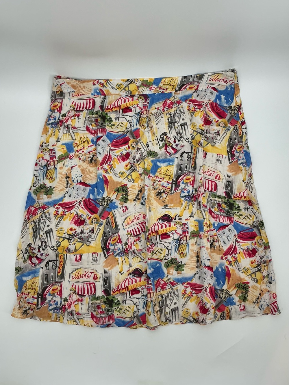 Liz Claiborne Linen Market Print Skirt